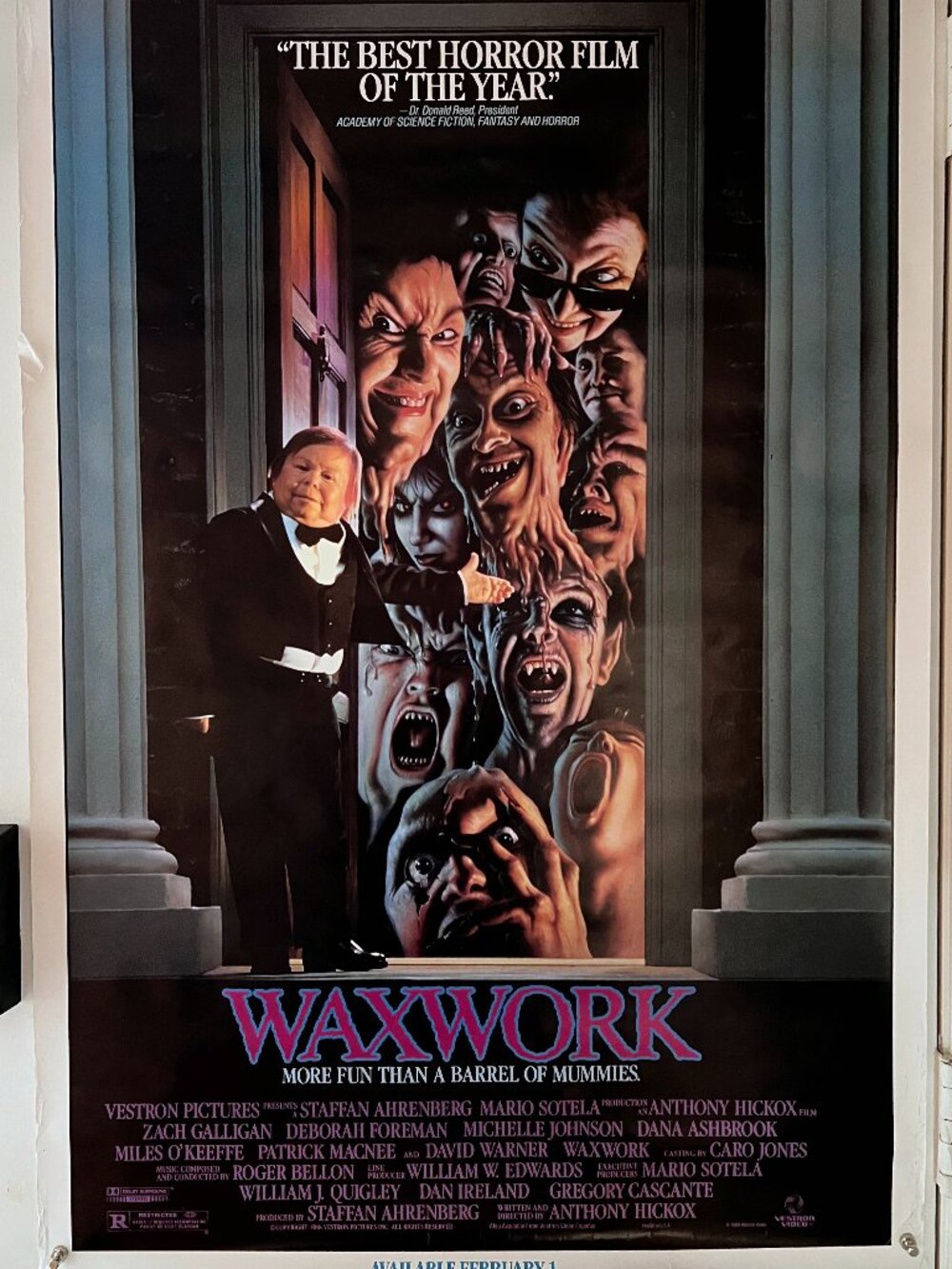 WAXWORK (1988) - ORIGINAL SINGLE SIDED VIDEO STORE MOVIE POSTER